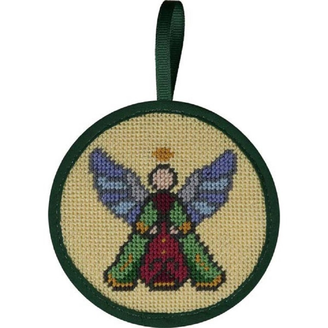 Alice Peterson Stitch-Ups Needlepoint Ornament Kit- Stained Glass Angel